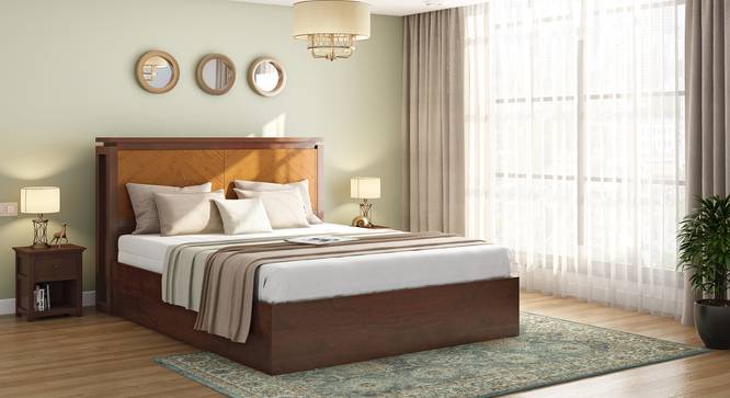 Miyako Storage Bed With Headboard Storage (Solid Wood)